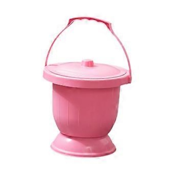Kammare Pottspottkopp med Lock Förtjockad Urinflaska Natturinal Portabel Spottkopp Urinal Potta för Camping Barn Vuxna (Rosa S) Pink S