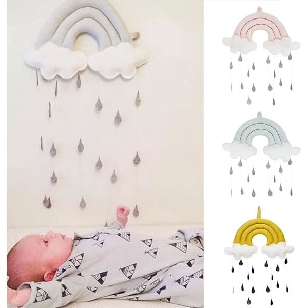 Sød kludlegetøj vedhæng - Baby seng dekoration tilbehør - Sky -