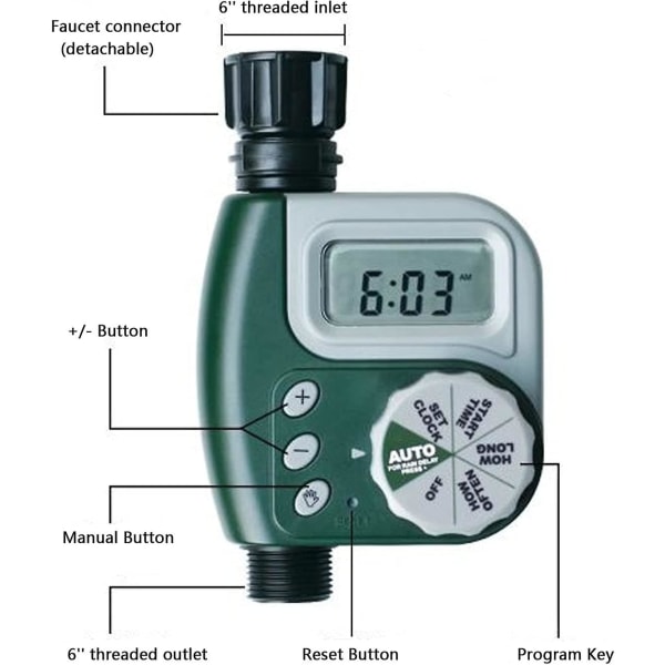 Water Timer,outdoor Watering Controller Automatic Sprinkler Elect