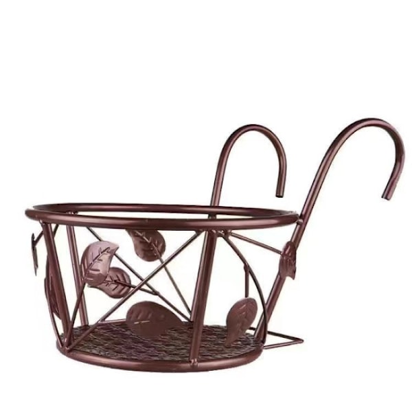 3 metal blad plantehylder, altan plantehylde, vindueskarm vægmonteret bonsai hylde, have vægmonteret dekoration, antik bronze farve