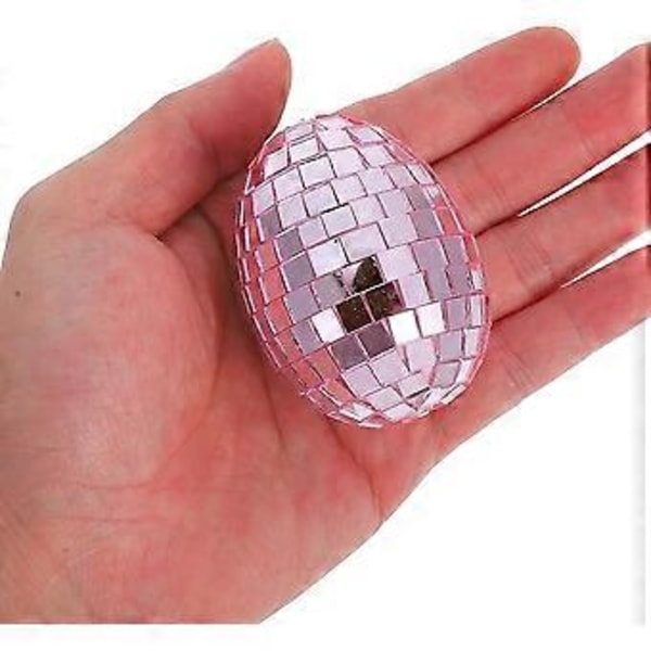 Förpackning med 8 Spegelglas Ägg Reflekterande Bollar Dekorativa Bollar Bollhängande Dekorationer Scen Påskdekorationer Påskhängande Ägg
