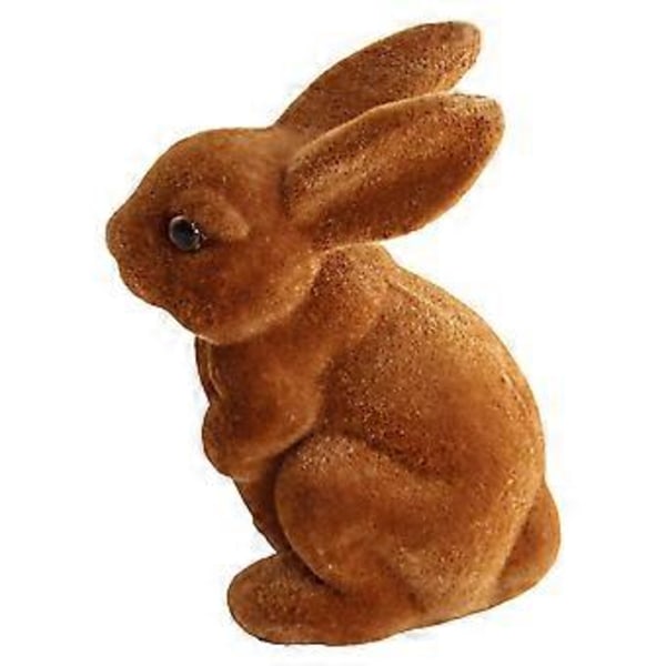 1 kpl Pääsiäishartsi Flocked Kani Koriste Simuloitu Käsintehty Kani Sisustus (14X8X7cm)