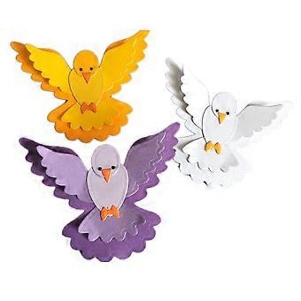3D Duva Metall Skärande Dies DIY Stämplar Hantverk Mall Form Stenciler för Prägling Scrapbooking Fotoalbum Dekoration Verktyg