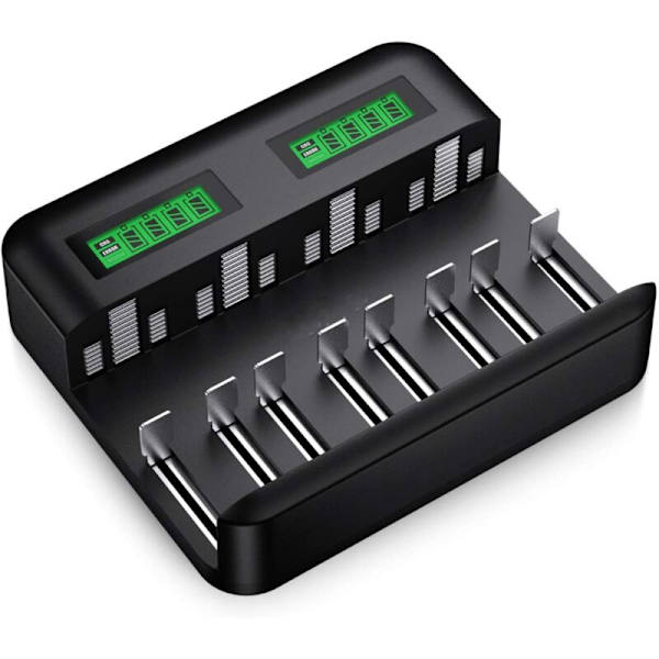 LCD Universal Batterilader, Universal lader for AA/LR6, AAA/