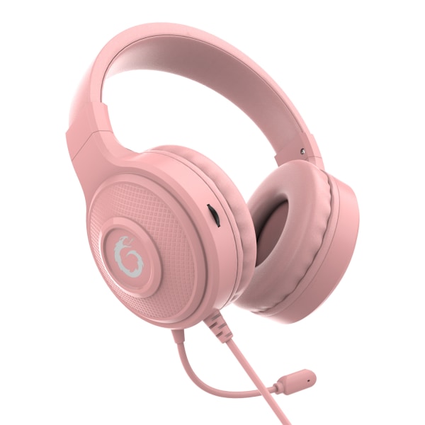 Rosa Trådbundet Gaming Headset - 7.1 Surroundljud - Ljuddrivrutiner i Minnesskum Öronkuddar med Hållbart Tygöverdrag - Multi Platforms Hörlurar för PC/PS4/NS