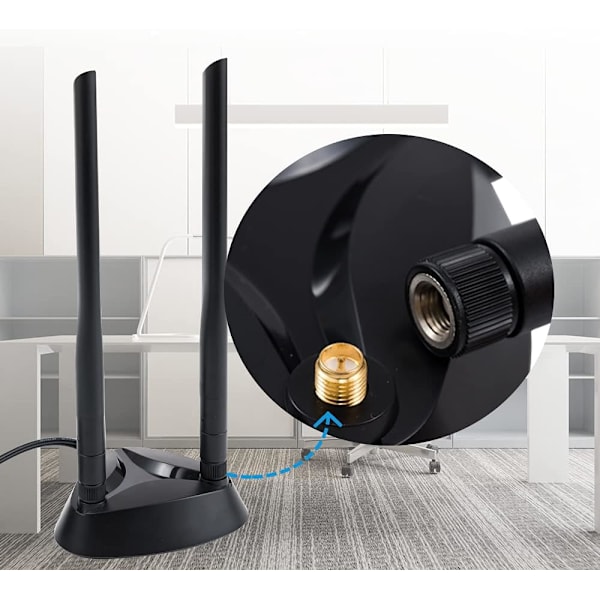 WiFi-antenne 2.4G/5.8G dobbeltfrekvens dobbeltantenne signalforstærker