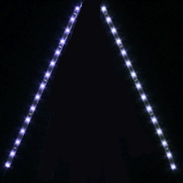 8 st Flexibla LED-remsor Vit Ljus Vattentät 30cm 15 LED 12V