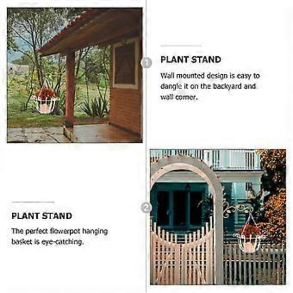 Hängande Korg Design Blomhållare Järn Väggprydnad Växtdisplayställ