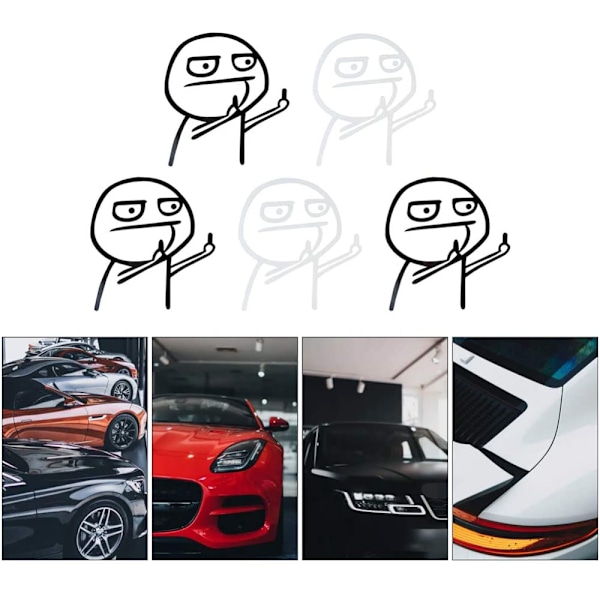 Mittfingerdekal Rolig Bilsticker Dekaler för Vägg Wi