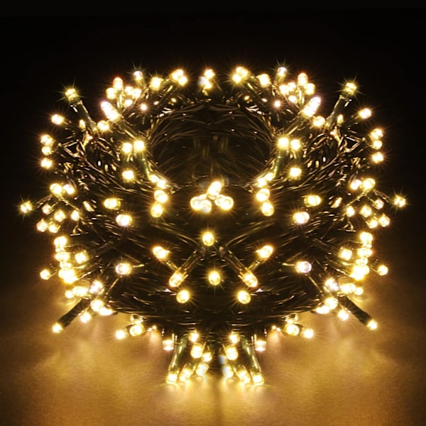 Julelys LED-streng, 400 Varme Hvite LED-lys på