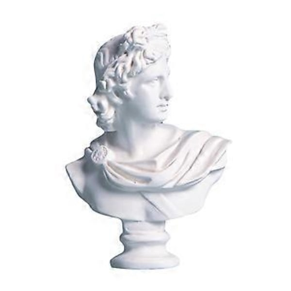 2.4 Tommer Klassisk Resin Gresk Hode Byste Statue Skulptur Figur Hjem Dekor Statue (Apollo) Apollo