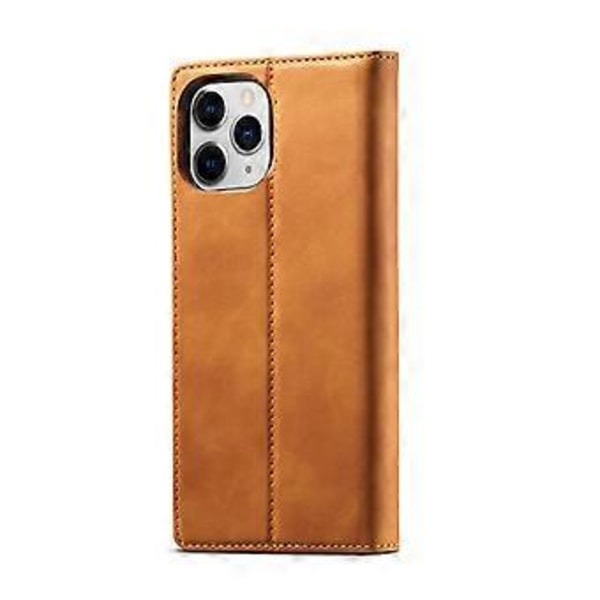 LC.IMEEKE Magnetiskt PU + TPU-fodral för iPhone 13 Pro Brown