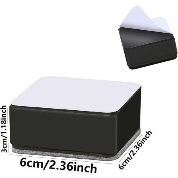 4 stk møbelrisere seng møbelben løft bord sofa seng stige