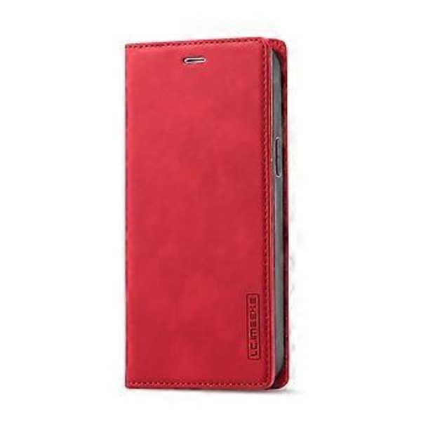 LC.IMEEKE Magnetiskt PU + TPU-fodral för iPhone 13 Pro Red