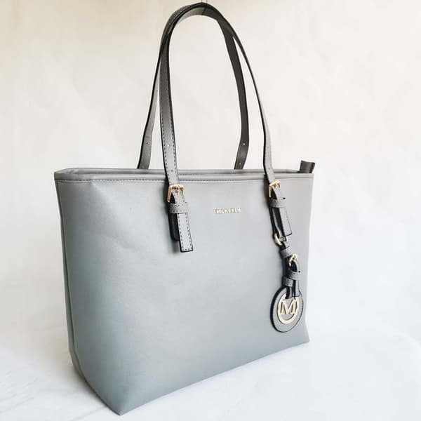 Skulderveske, Crossbody Lær Tide Bag - Lys Grå