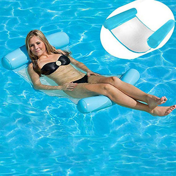 Set med 1, uppblåsbar hängmatta, uppblåsbar boj pool säng och uppblåsbar