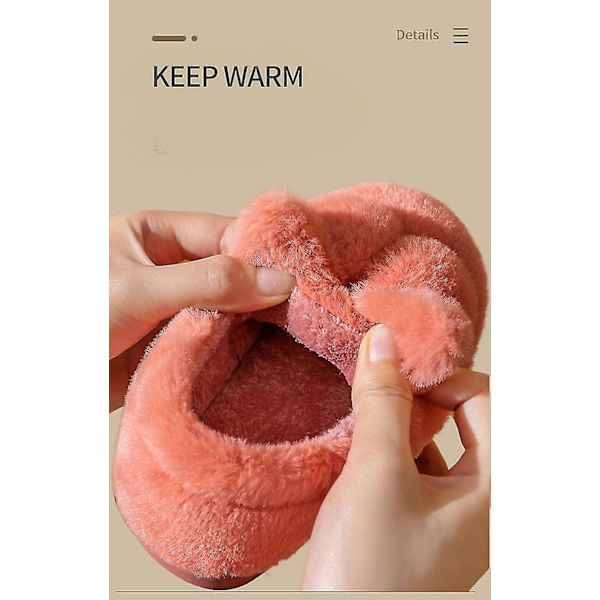 Barn Inomhus Tofflor För Hemma Mjuka Tofflor Flickor Vinter Varma Fluffiga Barnskor Mamma Pappa Golv Babytofflor Pojkar Miaoyoutong..