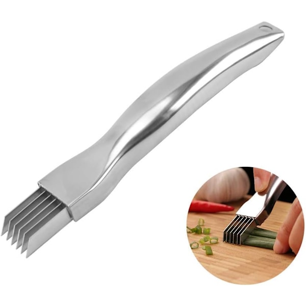 Set med 2 rostfria grönsaksskärare för lök, vitlök och