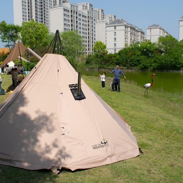 Teltsovn Jack med 4,3 tommer Udvidbar Hul, Brandsikker Camping