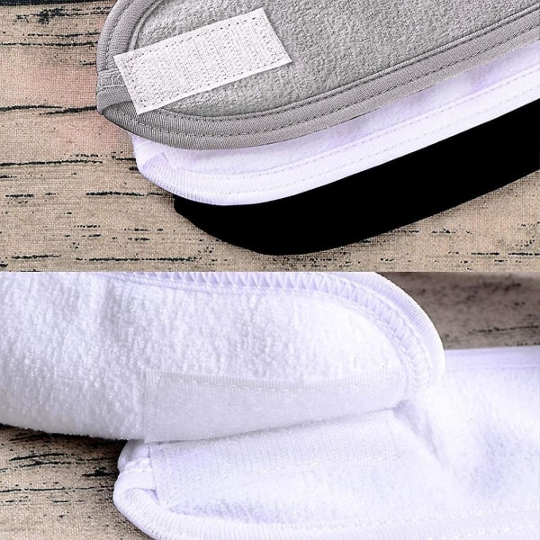 3 st Spa Ansiktshårband Makeup Wrap Huvud Terry Cloth Hårband A