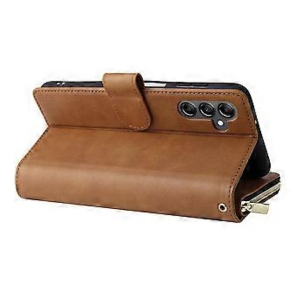 Til Samsung Galaxy A15 4G/A15 5G Etui Læder 9 Kort Slots Telefon Cover med Håndledsrem Style C