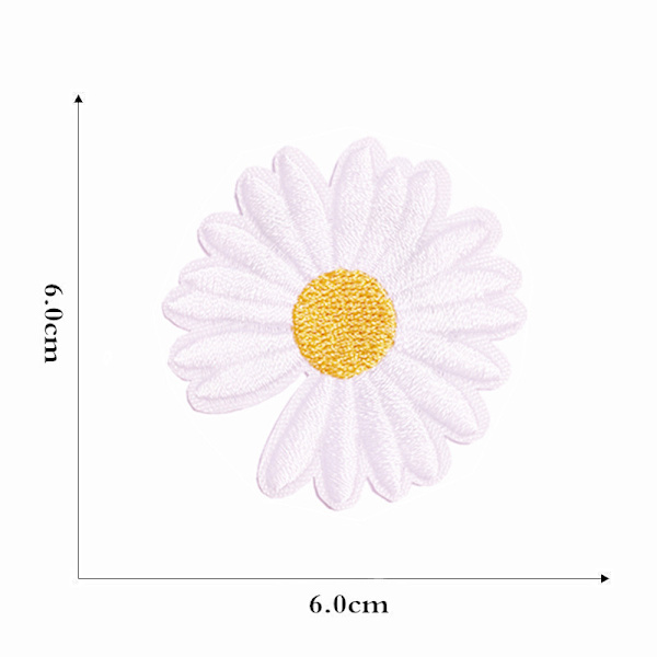 12 stycken broderade strykjärnspåsar Tyglapp Sy-på Blommönster