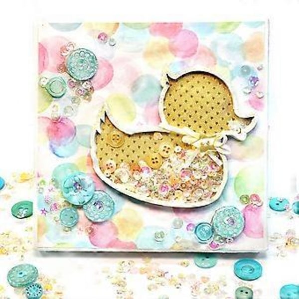 Söt Anka Form Skakare Metall Skärande Dies Stencil DIY Scrapbooking Präglingsverktyg Die Cuts Papperskort Album Mall Dekoration Hantverk