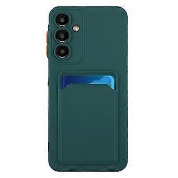 Skal för Samsung Galaxy A54 5G med Kortfack Matt Fingeravtrycksfri Baksida - Grön Green