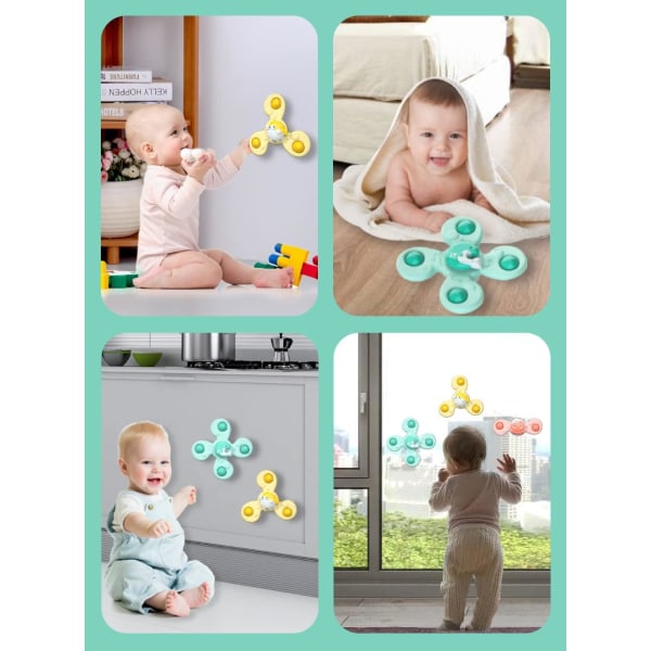 Sugkopp leker, snurrende topp babyleker, havserie roterende