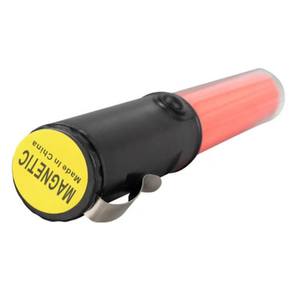 2x Holdbare Plast Fluorescerende Lysstaver for Veiskilt, Rød