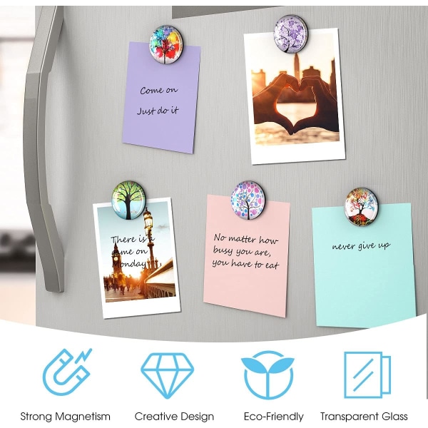 12 Tree Life -jääkaappimagneettia, 3D-jääkaappimagneetti toimistokaappiin