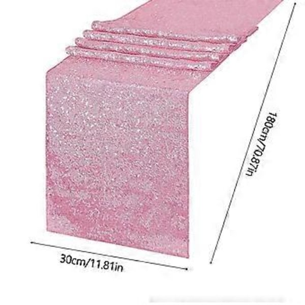 Bordflagg Glitter Bryllup Glitter Bordflagg For Bryllupsfester 12x71 Tommer I Et Utvalg Av Farger Pink