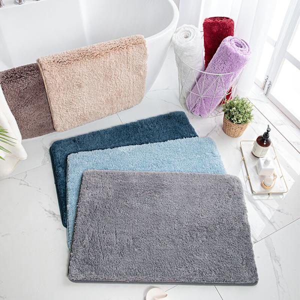 Mikrofiber Shag halkfri badmatta, maskintvättbar golvmatta med mjuk vattenabsorberande mikrofiber för badkar, dusch och badrum