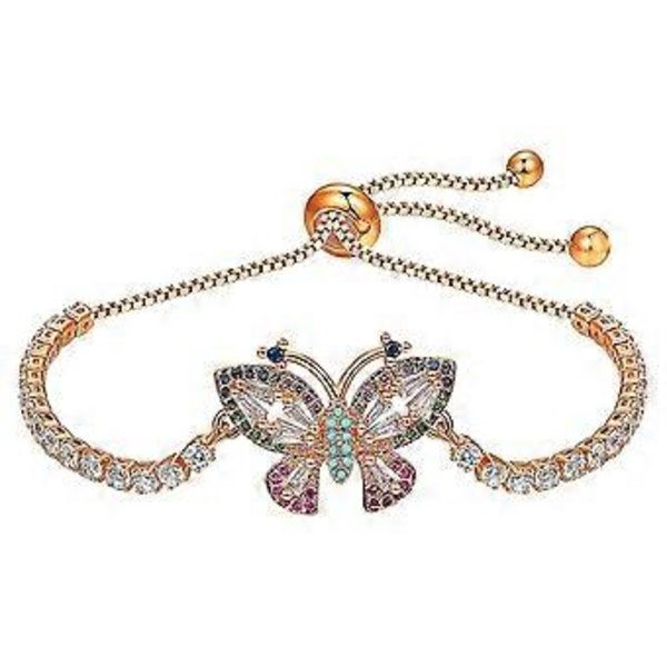 Elegant Zirkon Kristall Armband Justerbart Armband Dam Smycken