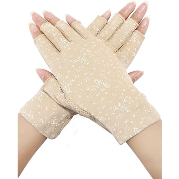 2 par Kvinnor Sunblock Fingerless Handskar Halkfria sommarhandskar