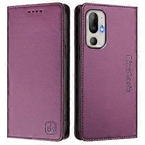 Magnetiskt Läderfodral För HTC U24 Pro Violet