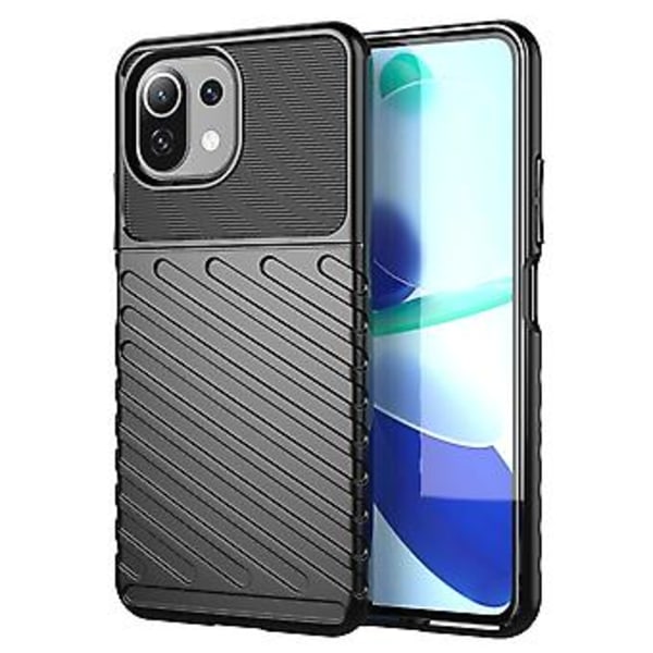För Xiaomi Mi 11 Lite Litchi Textur PU Fodral För Xiaomi Mi 11 Lite Purple