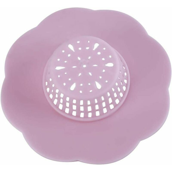 4 Blomformade Avloppsskydd med Silikonkorg
