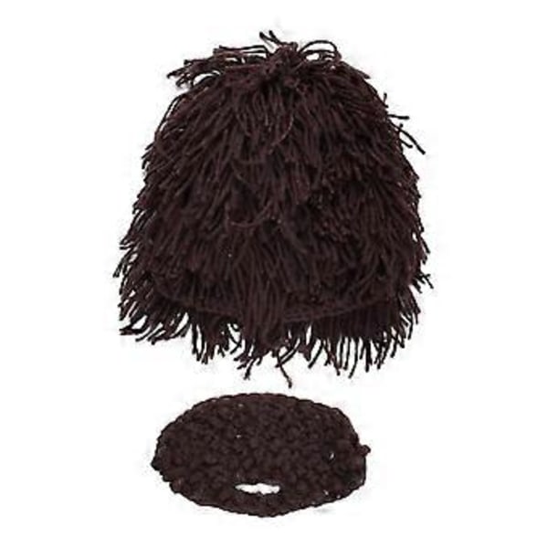 Strikket Hue Strik Beanie Hue Casual Udklædningrekvisit Mænd Kvinder Vinter Varm Hovedbeklædning Fuzzy Vinterhue til Ferie Snowboarding (Kaffe S)