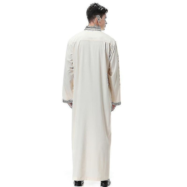 Herr Islamisk S Robe Dubai Arab Thobe Kaftan Kläder..