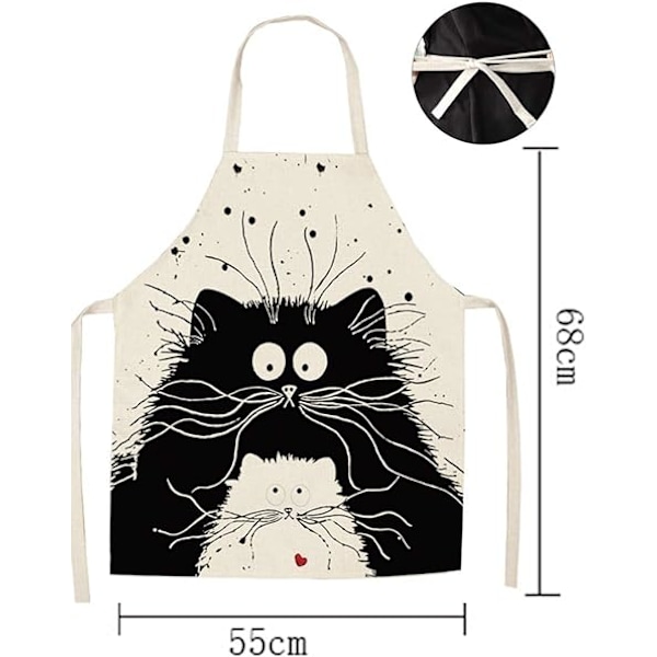 Söpö sarjakuva unisex-keitto- ja grillausesiliina