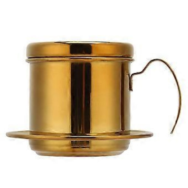 Kaffebryggare i rostfritt stål för hem, kök, kontor, utomhusbruk, Guld