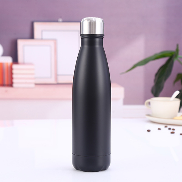 Svart, 500 ml isolerad flaska - 500 ml isolerad flaska - Stainle