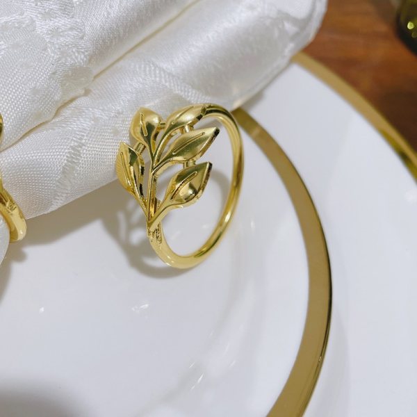 Servietringe og Holdere, (10 STK-ARK, Guld) Metal Servietring N