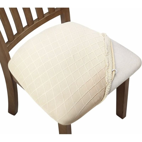 Spisebordstoltrekk 4 stk Universal Avtakbar Elastisk Stretch
