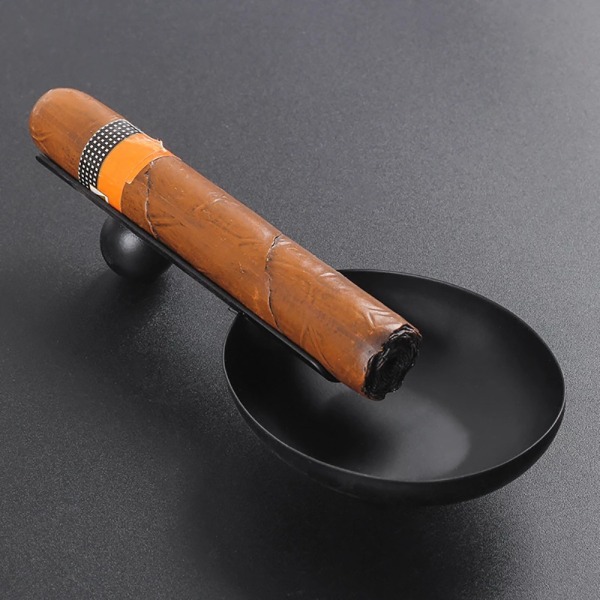 Skedformad cigarr askkopp i rostfritt stål, portabel metall Europe