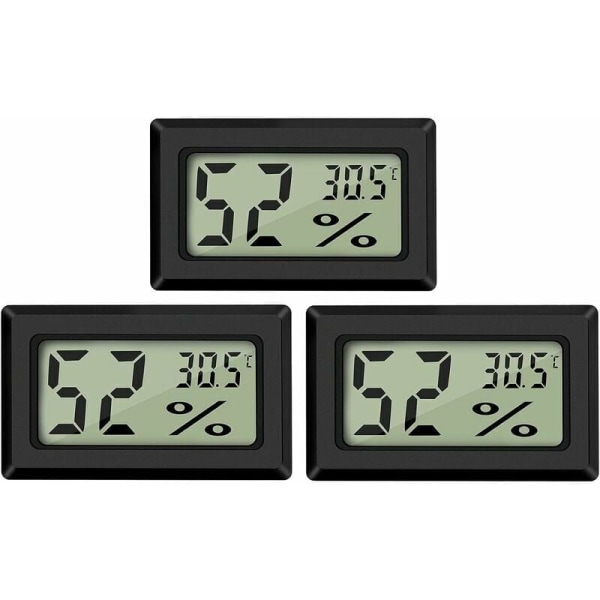 Mini digital LCD-termometer hygrometer (3 st - A) temperatur H