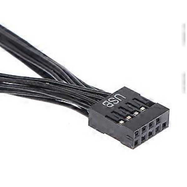 10CM USB-emolevyn kaapeli USB-liittimen jatkokaapeli 9-nastainen 1 naaras - 2 uros Y-jakokaapeli 10 cm