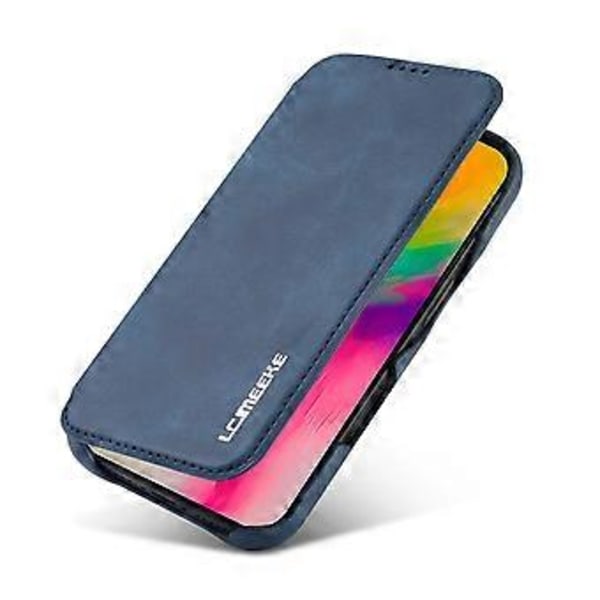LC.IMEEKE iPhone 16 -kotelo korttipidikkeellä, jalustalla ja nahkaisella suojakuorella Style A