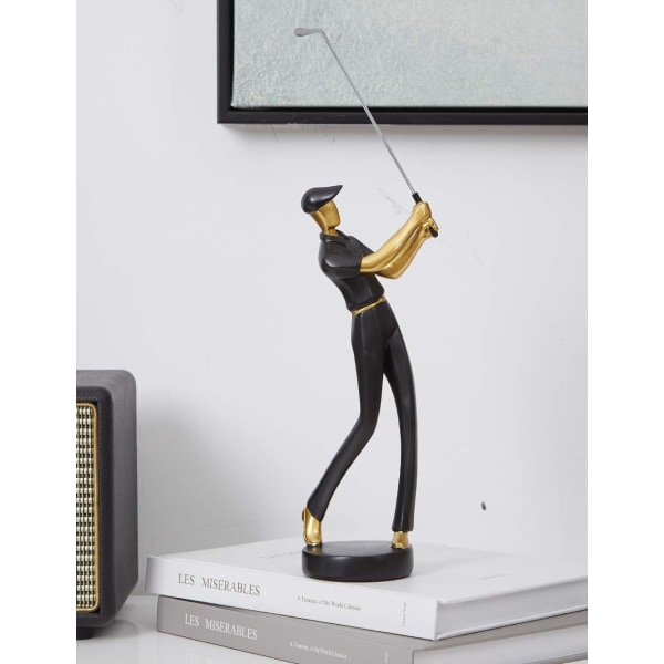 Amoy-Art Golfspiller Statue Figur Golf Skulptur Dekor Modern Inter